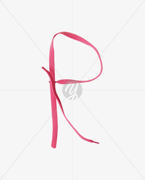 Letter R from Pink Lace Font on Yellow Images Creative Fonts - S36508