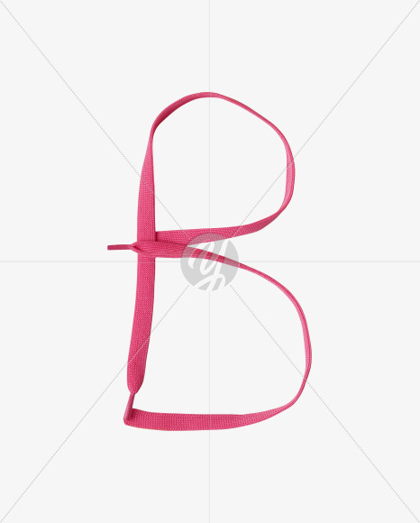 Letter B from Pink Lace Font on Yellow Images Creative Fonts - S36492