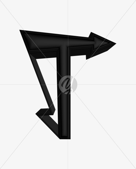 Letter T from Black Font 