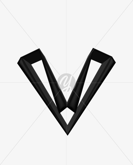 Letter V from Black Font 