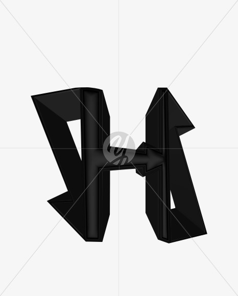 Letter H from Black Font 