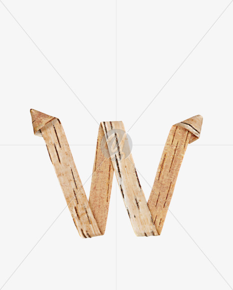 W uppercase from Birch Curl Font on Yellow Images Creative Fonts - S36711