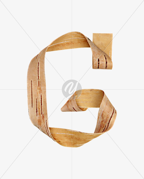 G uppercase from Birch Curl Font on Yellow Images Creative Fonts - S36695