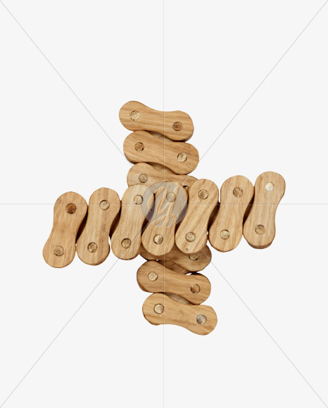 + from Wooden Chain Font on Yellow Images Creative Fonts - S36799