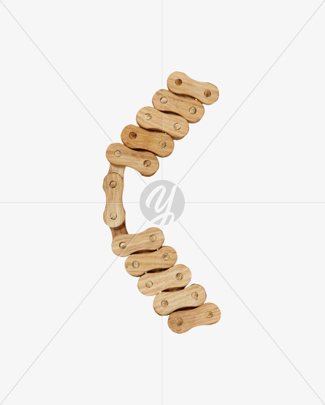 ( from Wooden Chain Font on Yellow Images Creative Fonts - S36798