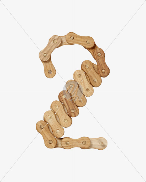 2 from Wooden Chain Font on Yellow Images Creative Fonts - S36786