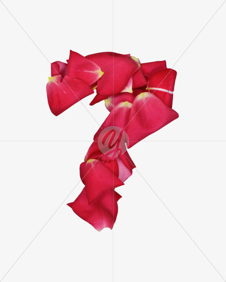 7 from Red Rose Petals Font on Yellow Images Creative Fonts - S37017