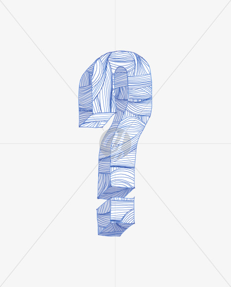 ? from Pen Stroke Font on Yellow Images Creative Fonts - S37109