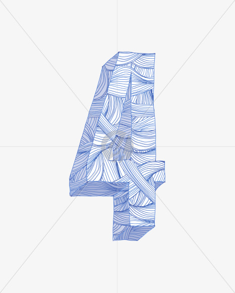 4 from Pen Stroke Font on Yellow Images Creative Fonts - S37101