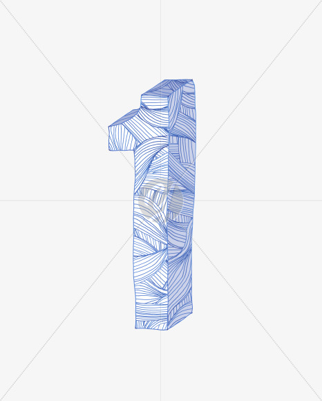 1 from Pen Stroke Font on Yellow Images Creative Fonts - S37098