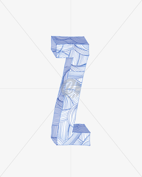 Letter Z from Pen Stroke Font on Yellow Images Creative Fonts - S37097