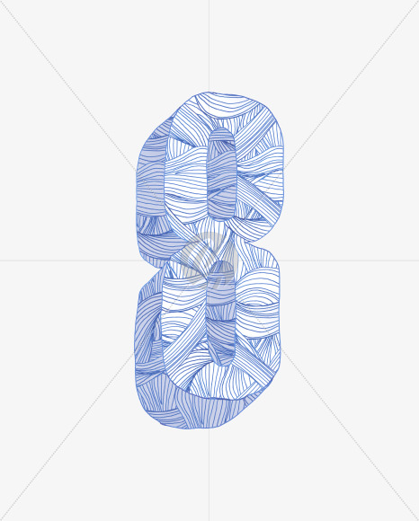 8 from Pen Stroke Font on Yellow Images Creative Fonts - S37105