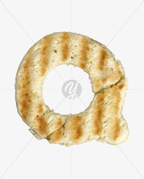 Letter Q from Morning toast on Yellow Images Creative Fonts - S37267