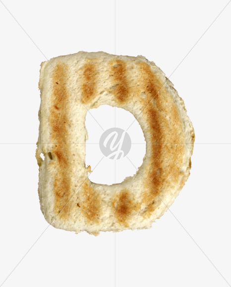 Letter D from Morning toast on Yellow Images Creative Fonts - S37254