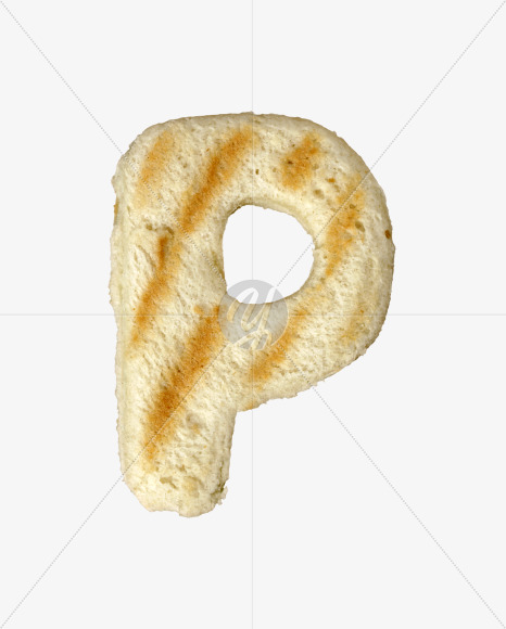 Letter P from Morning toast on Yellow Images Creative Fonts - S37266