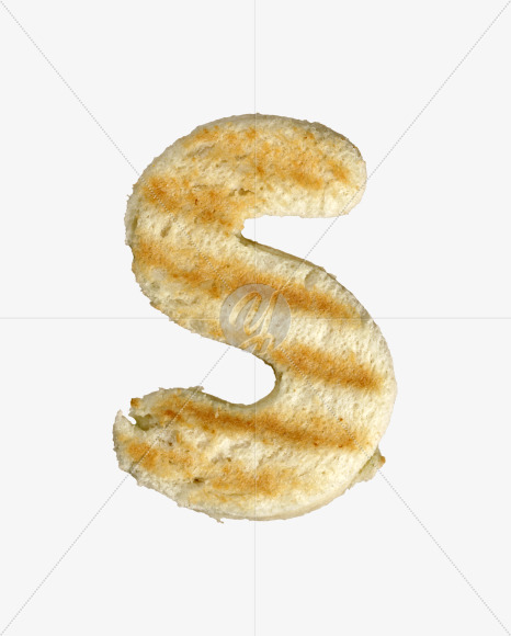 Letter S from Morning toast on Yellow Images Creative Fonts - S37269