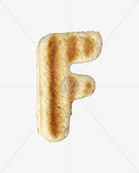 Letter F from Morning toast on Yellow Images Creative Fonts - S37256