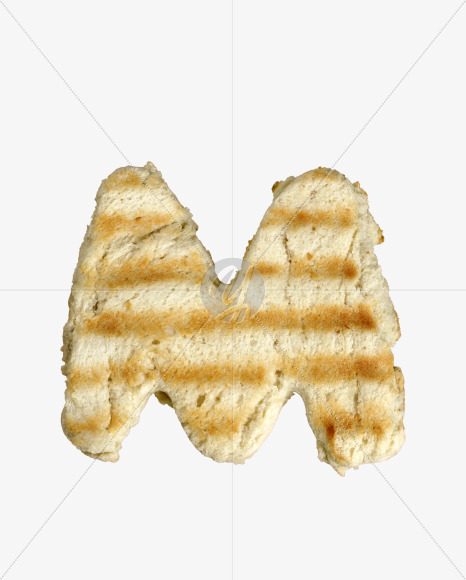 Letter M from Morning toast on Yellow Images Creative Fonts - S37263