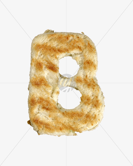 Letter B from Morning toast on Yellow Images Creative Fonts - S37252