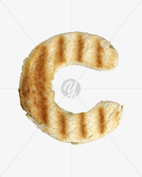 Letter C from Morning toast on Yellow Images Creative Fonts - S37253