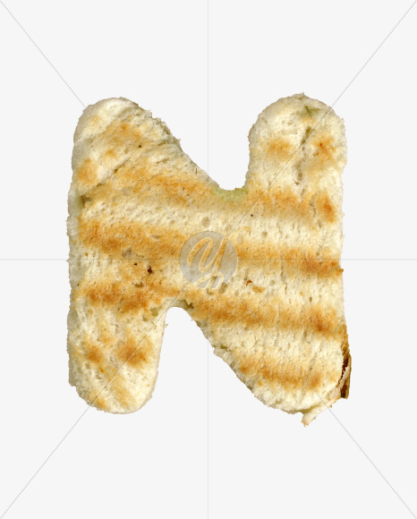 Letter N from Morning toast on Yellow Images Creative Fonts - S37264