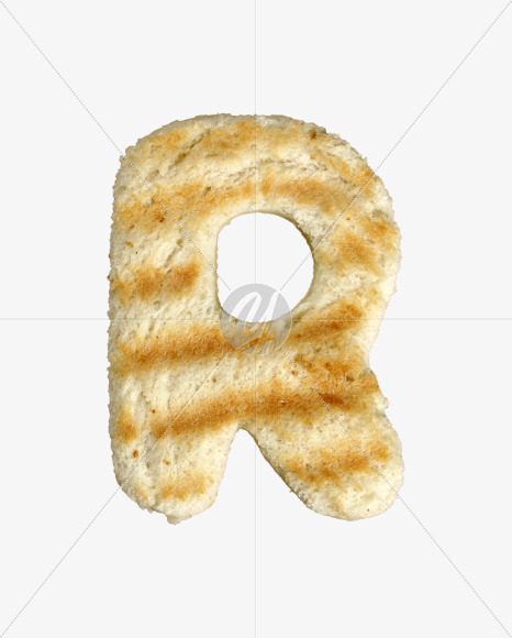 Letter R from Morning toast on Yellow Images Creative Fonts - S37268