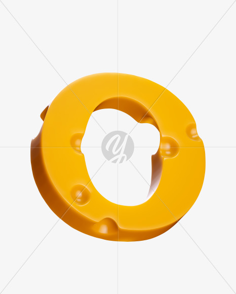 Letter O from Say Cheese Font on Yellow Images Creative Fonts - S37311