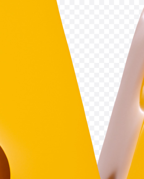 Letter W from Say Cheese Font on Yellow Images Creative Fonts - S37319