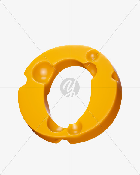 Letter O from Say Cheese 2 Font on Yellow Images Creative Fonts - S37358