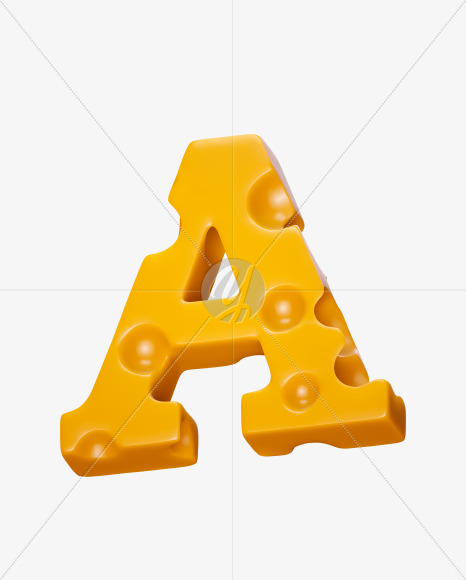 Letter A from Say Cheese 2 Font on Yellow Images Creative Fonts - S37344