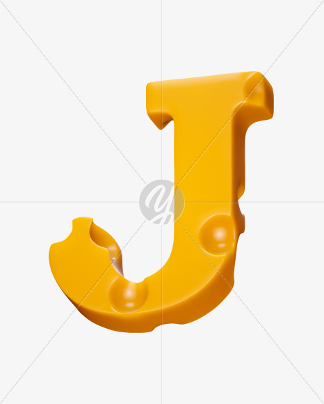 Letter J from Say Cheese 2 Font on Yellow Images Creative Fonts - S37353