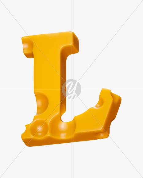 Letter L from Say Cheese 2 Font on Yellow Images Creative Fonts - S37355