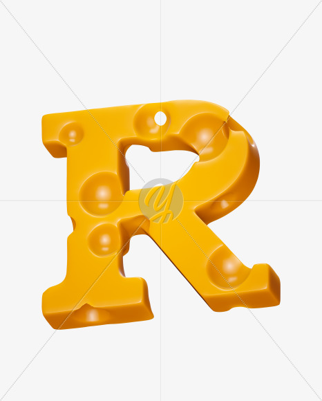 Letter R from Say Cheese 2 Font on Yellow Images Creative Fonts - S37361