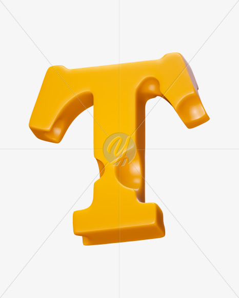 Letter T from Say Cheese 2 Font on Yellow Images Creative Fonts - S37363