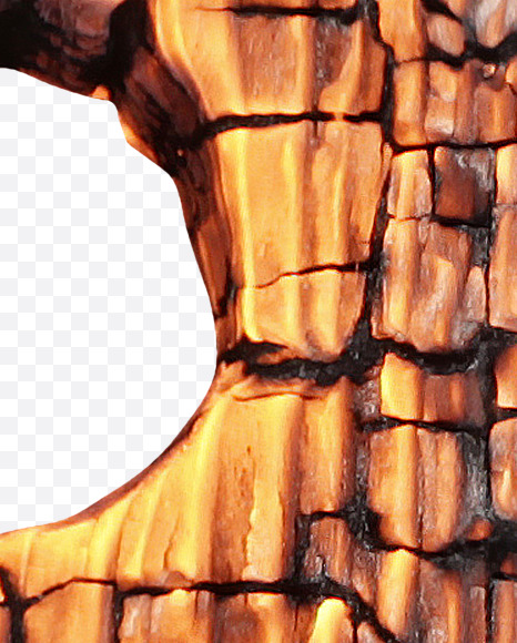 8 from Burned Wood Font on Yellow Images Creative Fonts - S37424