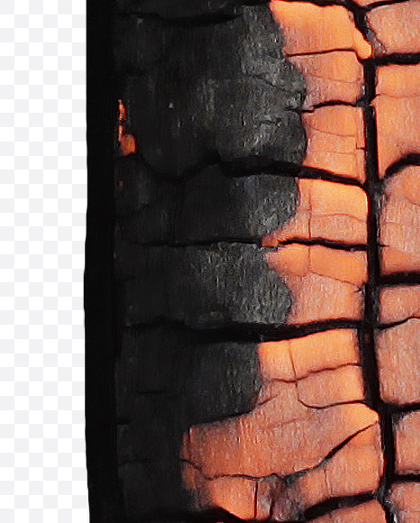 Letter B from Burned Wood Font on Yellow Images Creative Fonts - S37392