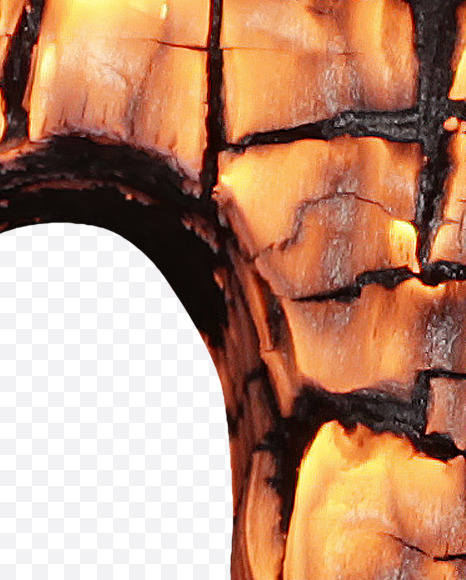 5 from Burned Wood Font on Yellow Images Creative Fonts - S37421