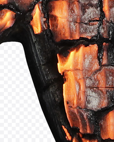 Letter K from Burned Wood Font on Yellow Images Creative Fonts - S37401