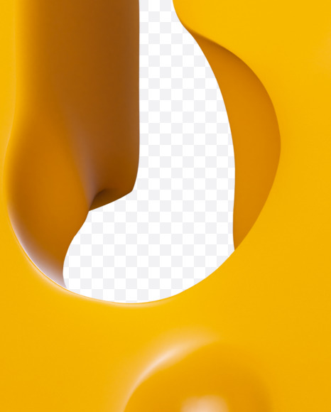 Letter Q from Cheese Sans Serif v2 Font on Yellow Images Creative Fonts - S37501