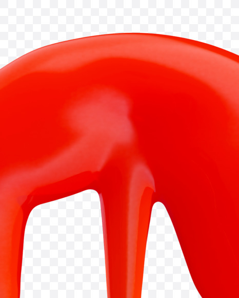 Letter C from Red Wax Font on Yellow Images Creative Fonts - S37534