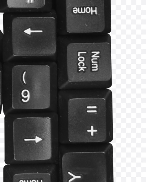 Letter N from Black Keys From The Keyboard on Yellow Images Creative Fonts - S37590