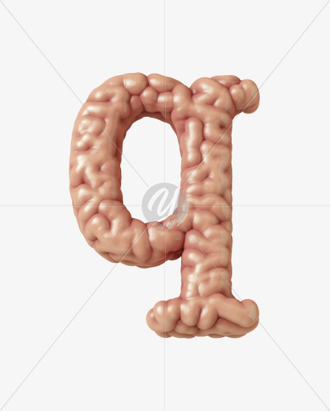 q lowercase from Use your Brain Font on Yellow Images Creative Fonts - S37700