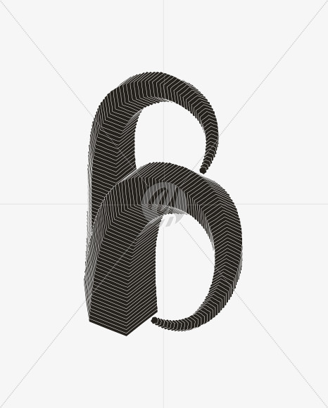 Letter B from Kontur on Yellow Images Creative Fonts - S37823