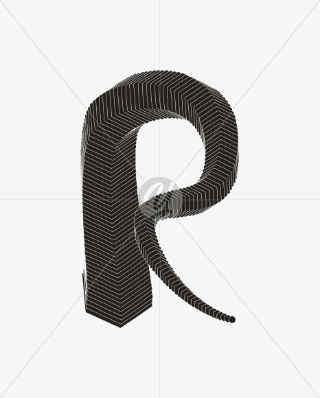 Letter R from Kontur on Yellow Images Creative Fonts - S37839