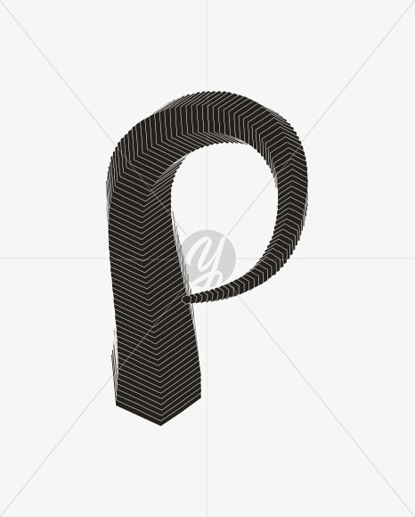 Letter P from Kontur on Yellow Images Creative Fonts - S37837