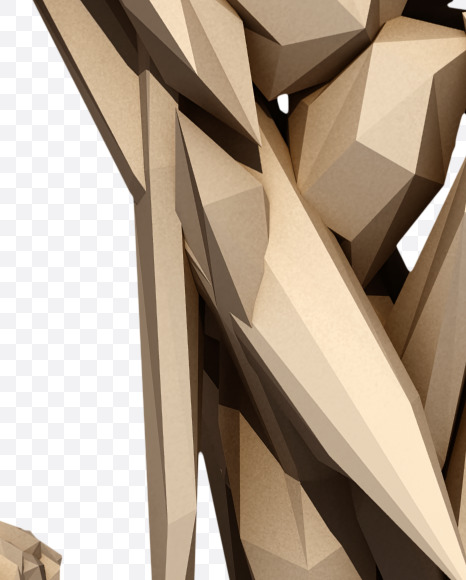 Letter M from Jagged Font on Yellow Images Creative Fonts - S37874