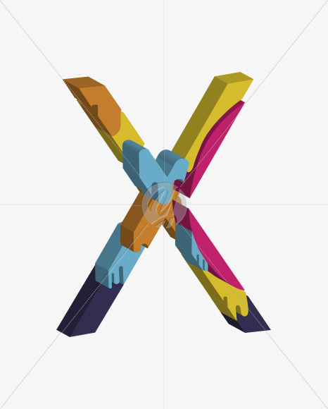 Letter X from Constructor on Yellow Images Creative Fonts - S38063