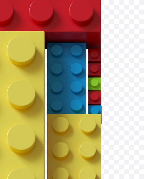 Letter J from Construction toys Font on Yellow Images Creative Fonts - S38090