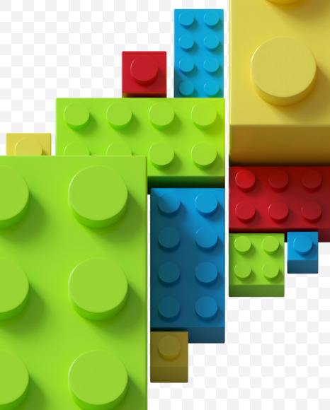 ? from Construction toys Font on Yellow Images Creative Fonts - S38118