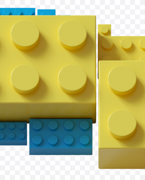 Letter S from Construction toys Font on Yellow Images Creative Fonts - S38099